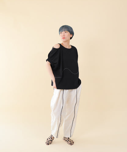 カットアウトタックスリーブT ladies  [251-1402-2]