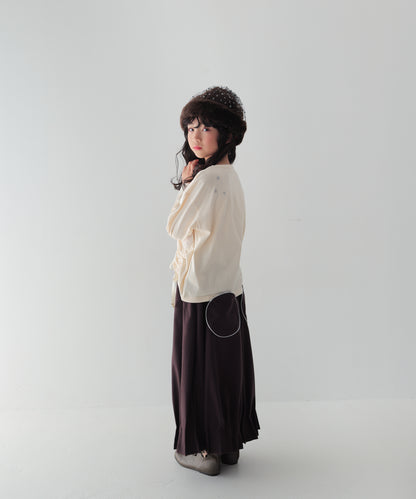 moonパッチワークドローストリングTシャツ  [243-1502-1]