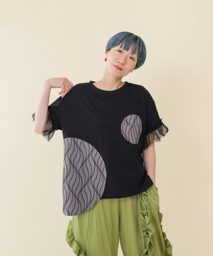 パッチワークワンポケットT ladies  [251-1404-2]