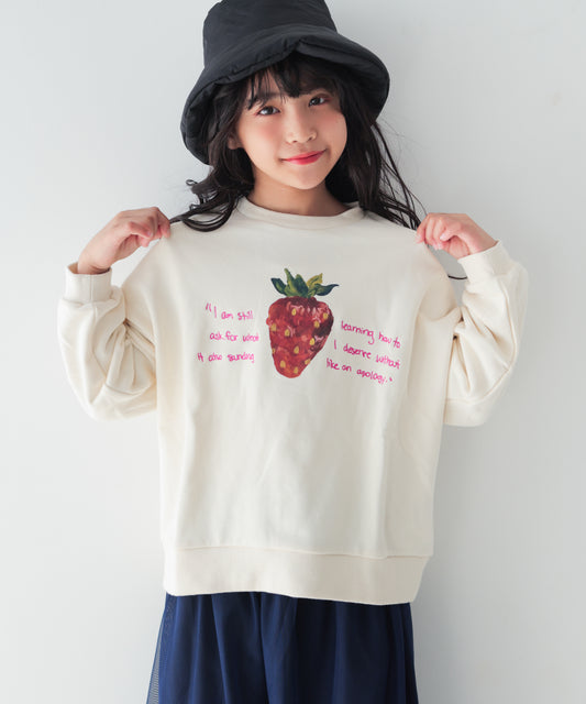 strawberry刺繍トレーナー　[243-0709-1]