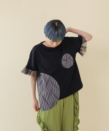 パッチワークワンポケットT ladies  [251-1404-2]