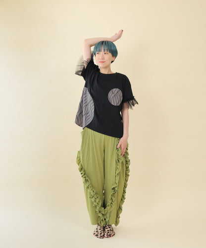 パッチワークワンポケットT ladies  [251-1404-2]