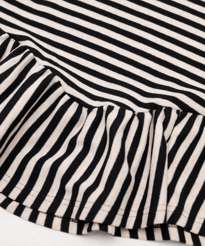 ストライプ切り替えTシャツ  [243-1503-1]