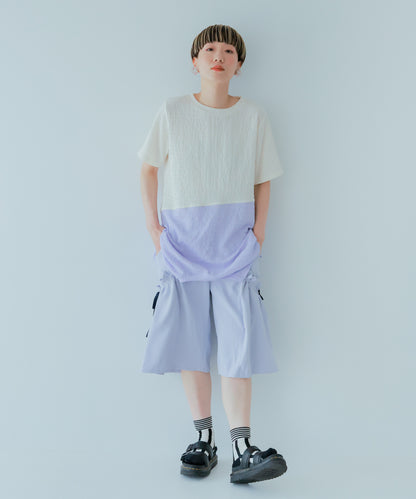 バイカラー変形T ladies　　[241-1505-2]