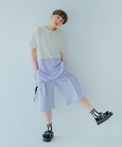 バイカラー変形T ladies　　[241-1505-2]