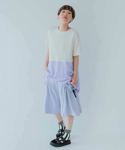 バイカラー変形T ladies　　[241-1505-2]