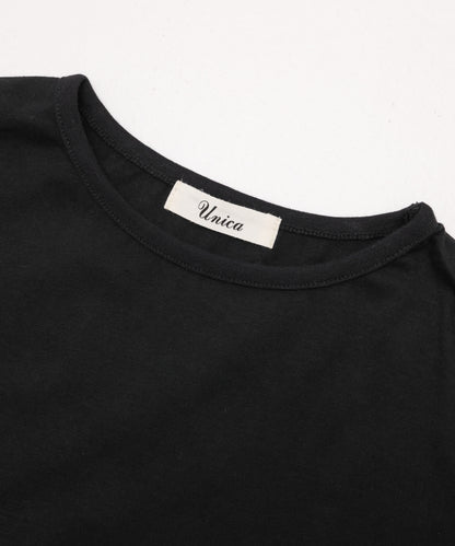 ウェーブパイピング切り替えTシャツ　ladies [243-1506-2]