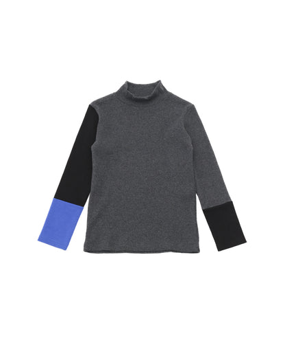 配色カラーハイネックTシャツ　ladies [243-1510-2]