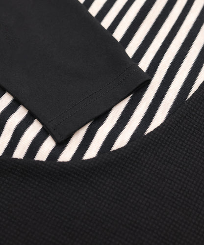 ワッフルきりかえTシャツ　 [243-1513-1]