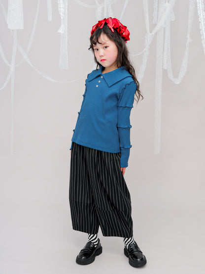 襟付きメロウカットソー　 [243-1507-1]