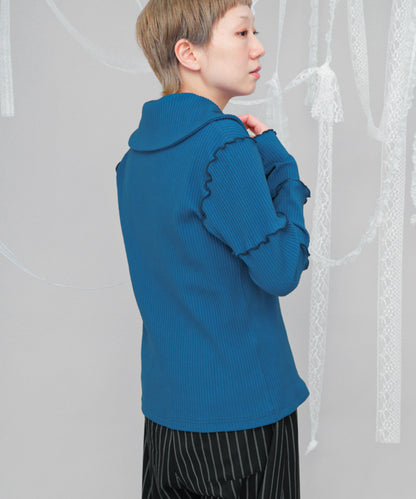 襟付きメロウカットソー　ladies [243-1507-2]