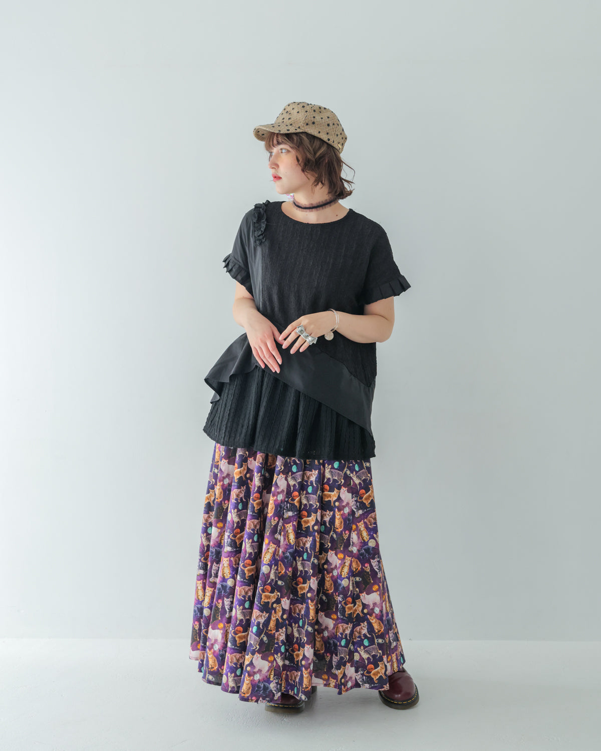 ネコプラネットスカート ladies   [350-1102-2]