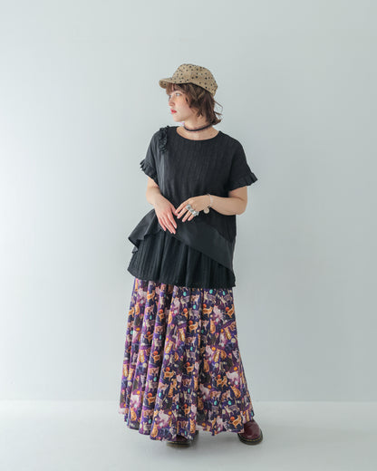 ネコプラネットスカート ladies   [350-1102-2]