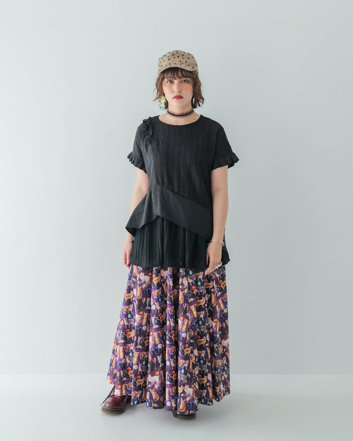 ネコプラネットスカート ladies   [350-1102-2]