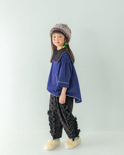フロッキードットフリルパンツ[362-0908-1]