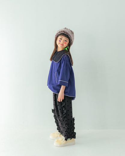 フロッキードットフリルパンツ[362-0908-1]