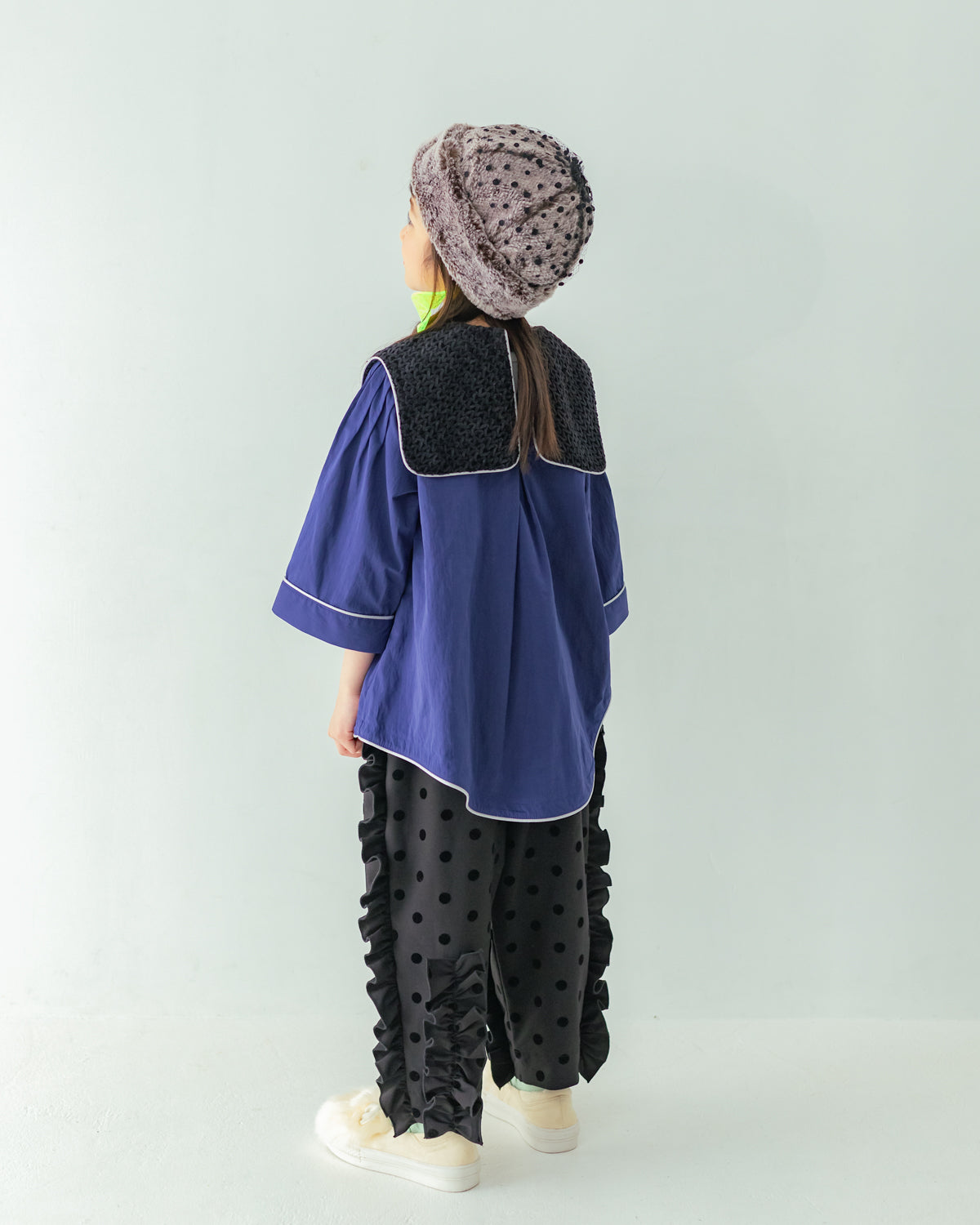 フロッキードットフリルパンツ[362-0908-1]