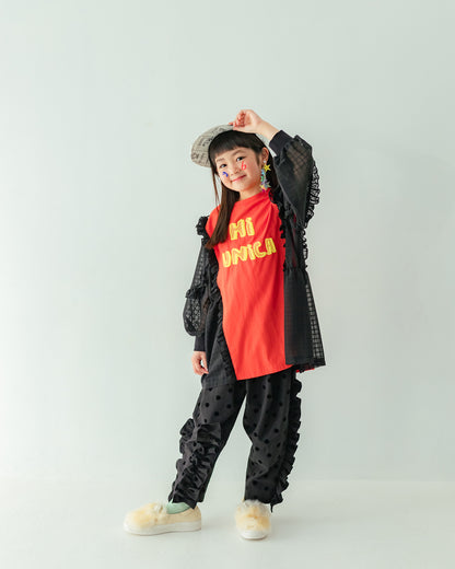 フロッキードットフリルパンツ[362-0908-1]