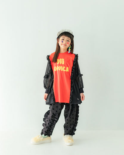 フロッキードットフリルパンツ[362-0908-1]