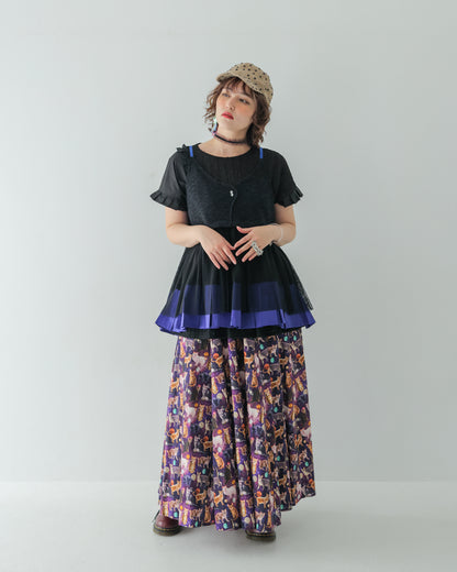ネコプラネットスカート ladies   [350-1102-2]