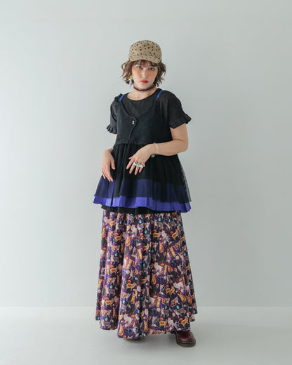 ネコプラネットスカート ladies   [350-1102-2]