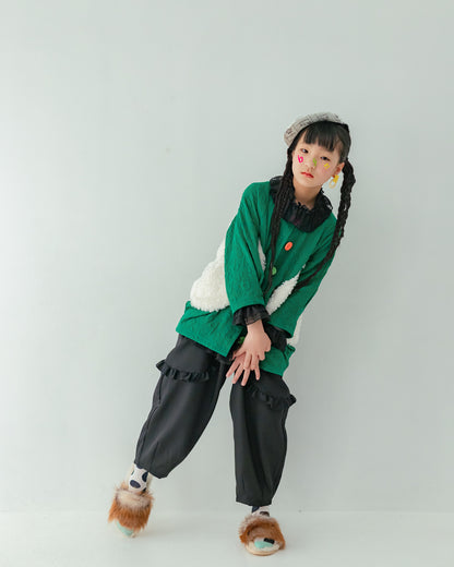 ダブルフリルサルエルパンツ[362-0903-1]
