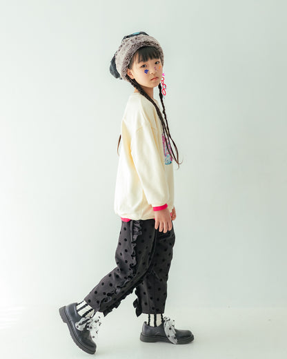 フロッキードットフリルパンツ[362-0908-1]