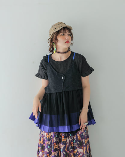 モノトーンキャミビスチェ [162-0302-2]