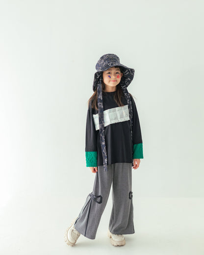 メタリックフォールド tee[362-1411-1]