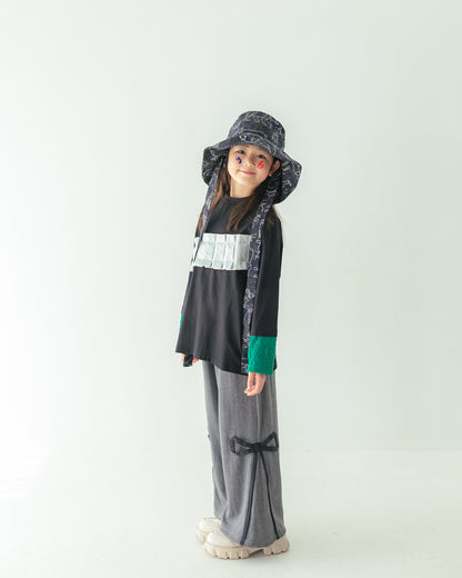 メタリックフォールド tee[362-1411-1]