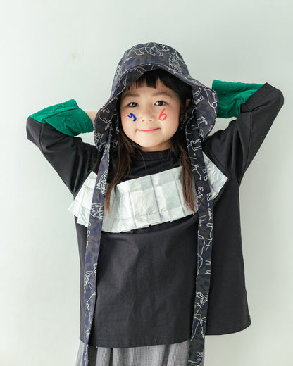 メタリックフォールド tee[362-1411-1]