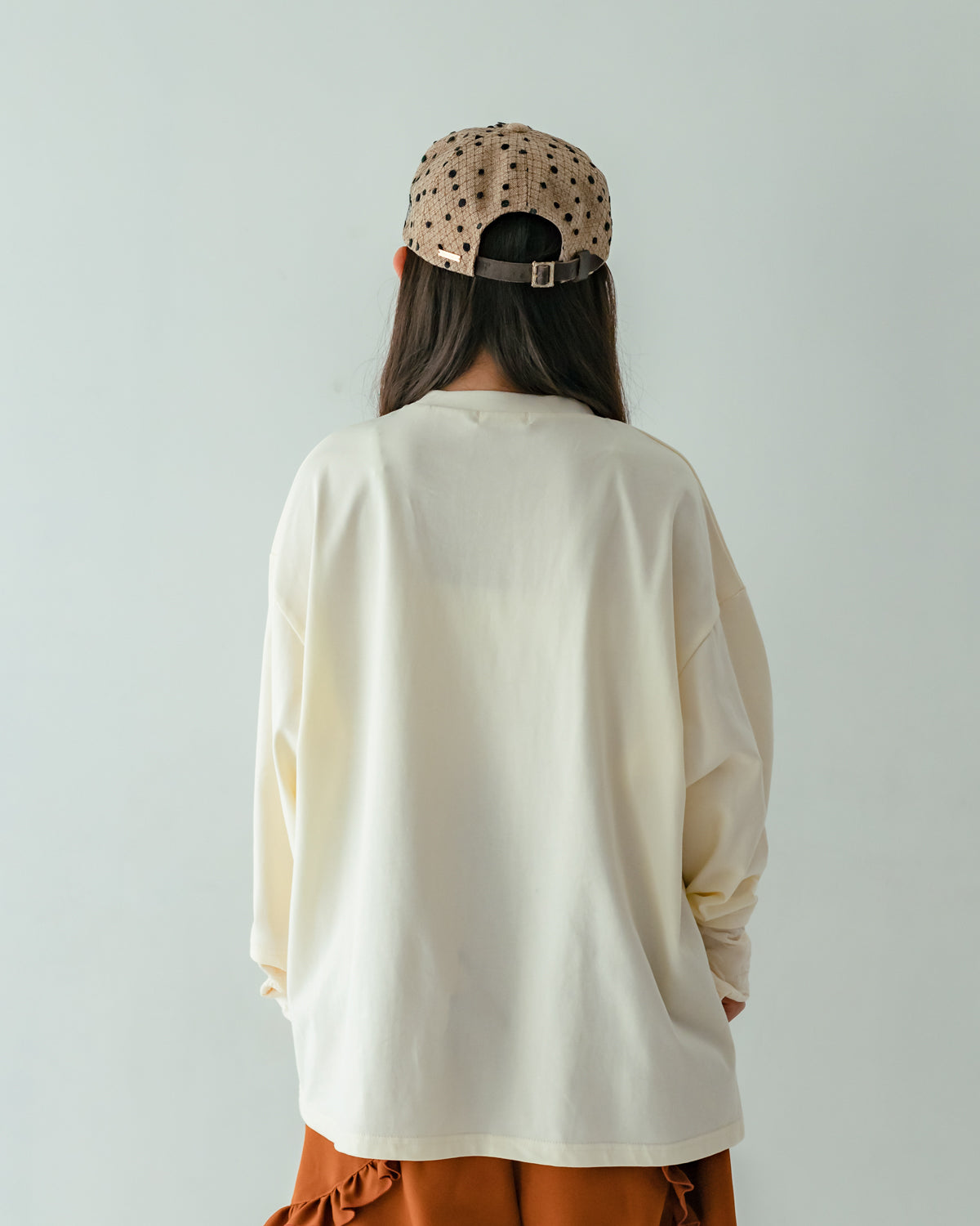 メタリックフォールド tee[362-1411-1]