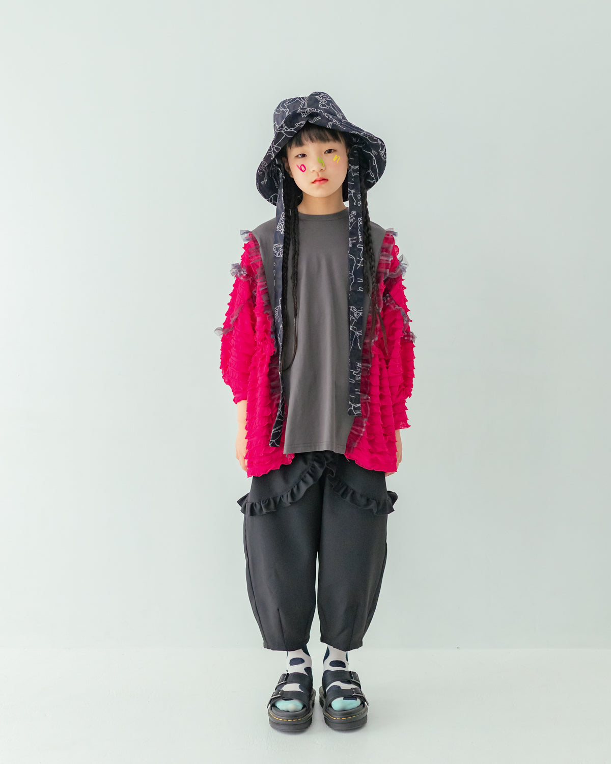 ダブルフリルサルエルパンツ[362-0903-1]