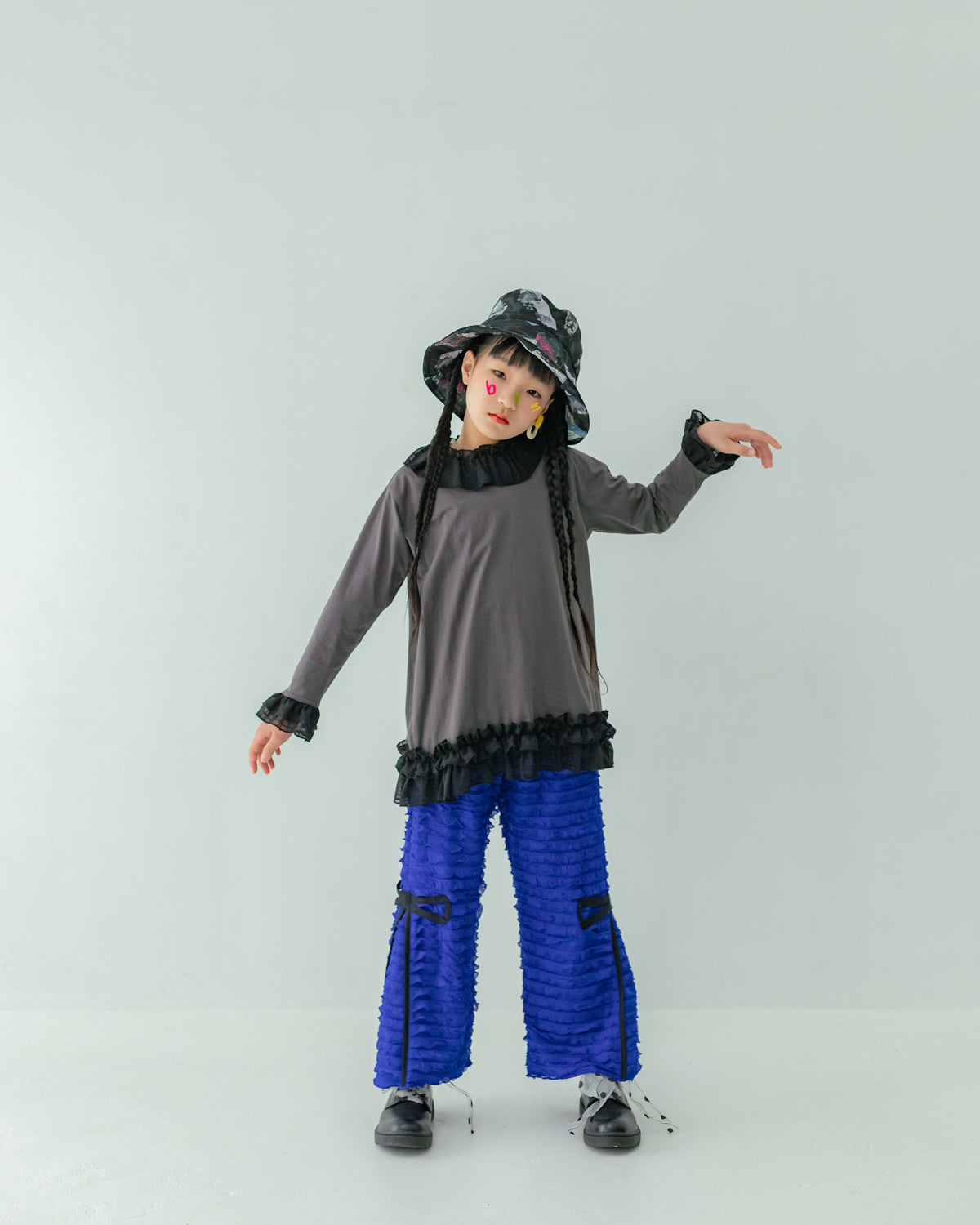 レイヤードシアーフリルトップス[362-1405-1]