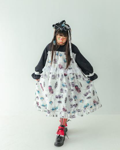 コラージュジャーニーzipワンピース[362-0102-1]
