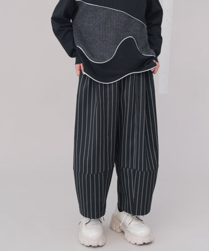ピンストライプランタンパンツ　[243-0908-1]