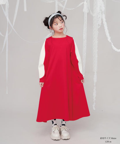 うねうねスリーブワンピース  [243-0106-1]