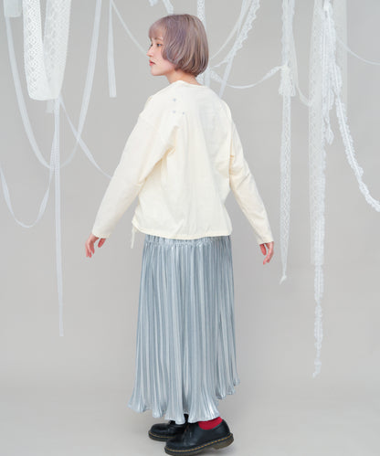 moonパッチワークドローストリングTシャツ  ladies [243-1502-2]