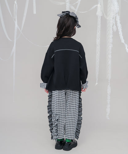 チェックフリルパンツ　[243-0905-1]