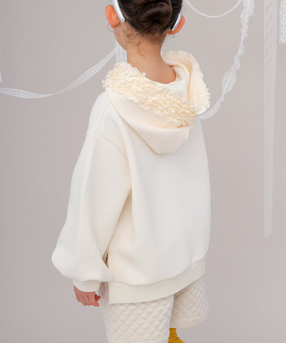 ヘムフリルフーディパイピングトレーナー　[243-0704-1]