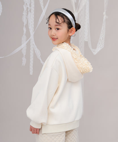 ヘムフリルフーディパイピングトレーナー　[243-0704-1]