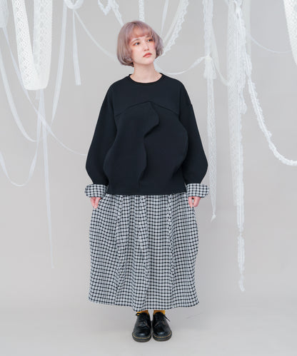 ウェーブドレーピングスカート ladies [243-1101-2]