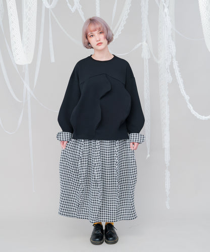 ウェーブドレーピングスカート ladies [243-1101-2]