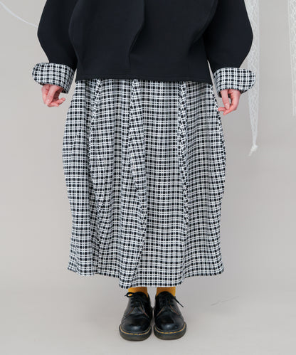 ウェーブドレーピングスカート ladies [243-1101-2]