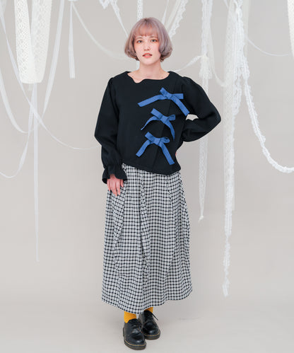 ウェーブドレーピングスカート ladies [243-1101-2]