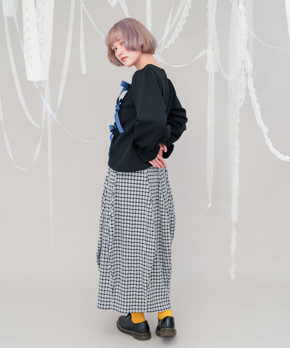 ウェーブドレーピングスカート ladies [243-1101-2]