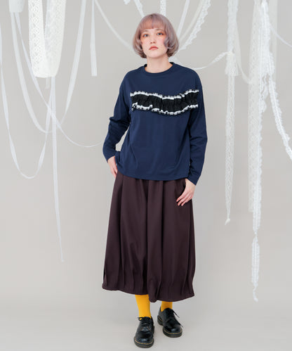 ウェーブフリルTシャツ ladies [243-1512-2]