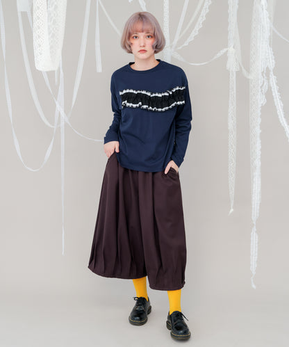 ウェーブフリルTシャツ ladies [243-1512-2]