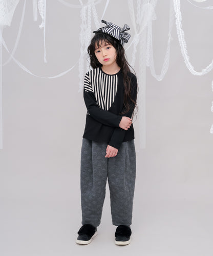 ワッフルきりかえTシャツ　 [243-1513-1]