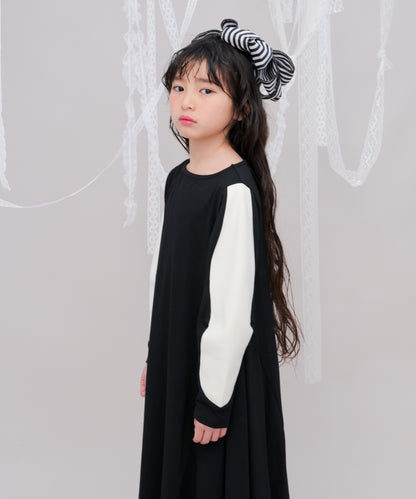 うねうねスリーブワンピース  [243-0106-1]